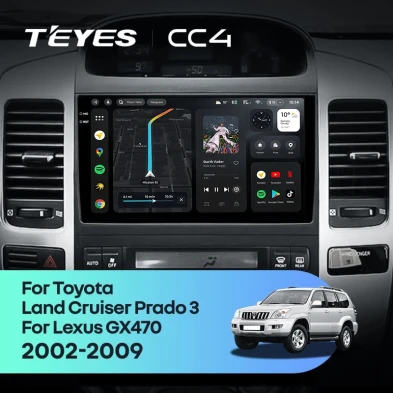 Штатная магнитола Teyes CC4 6/64 Lexus GX470 (2002-2009) F3