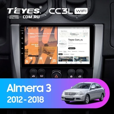 Штатная магнитола Teyes CC3L WiFi 2/32 Nissan Almera 3 G15 (2012-2018) F1