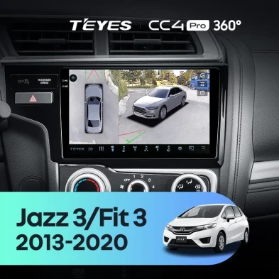 Штатная магнитола Teyes CC4 Pro 360 8/128 Honda Jazz 3 (2015-2020) Тип-A