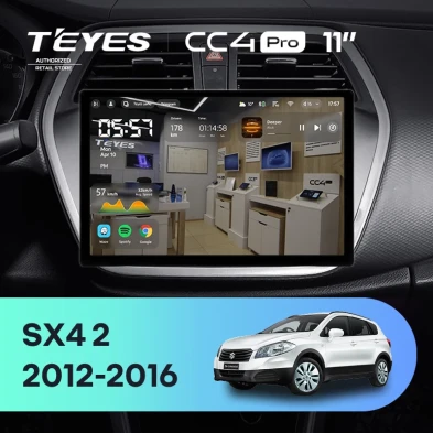 Штатная магнитола Teyes CC4 Pro 12/256 Suzuki SX4 2 (2012-2016) (11")