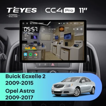 Штатная магнитола Teyes CC4 Pro 12/256 Opel Astra J (2009-2017) (11")