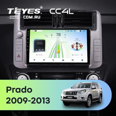 Штатная магнитола Teyes CC4L 6/64 Toyota Land Cruiser Prado 150 (2009-2013) F2 Тип-C