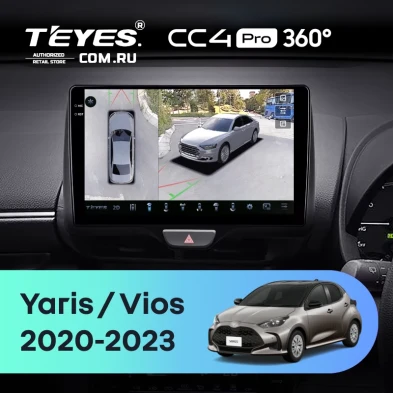 Штатная магнитола Teyes CC4 Pro 360 12/256 Toyota Yaris (2020-2023) Правый руль