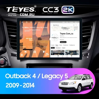 Штатная магнитола Teyes CC3 2K 4/64 Subaru Legacy 5 (2009-2014) (11")