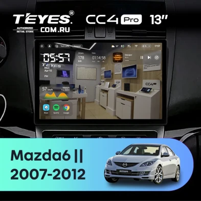 Штатная магнитола Teyes CC4 Pro 12/256 Mazda 6 GG (2002-2007) (13")