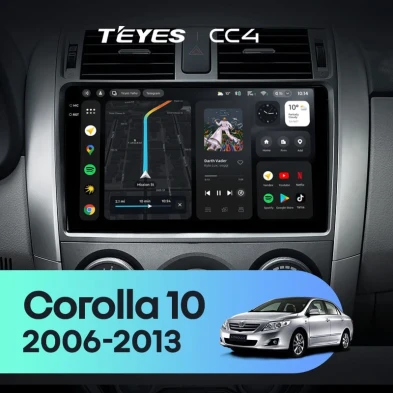 Штатная магнитола Teyes CC4 8/128 Toyota Corolla 10 E140 E150 (2006-2013) Тип-B