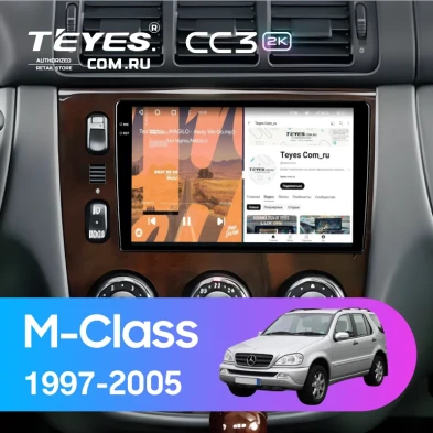 Штатная магнитола Teyes CC3 2K 4/64 Mercedes ML W163 (1997-2005) (дерево)