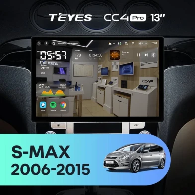 Штатная магнитола Teyes CC4 Pro 8/128 Ford S-MAX (2006-2015) F2 (13")