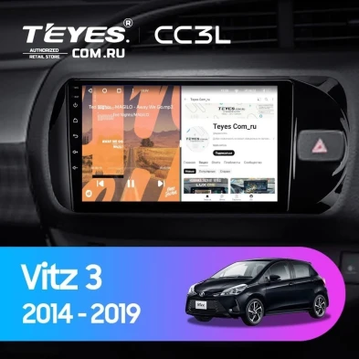 Штатная магнитола Teyes CC3L 4/64 Toyota Vitz III XP130 (2014-2019) Правый руль