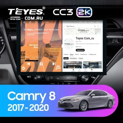 Штатная магнитола Teyes CC3 2K 360 6/128 Toyota Camry 8 XV 70 (2017-2020) F1 (13")