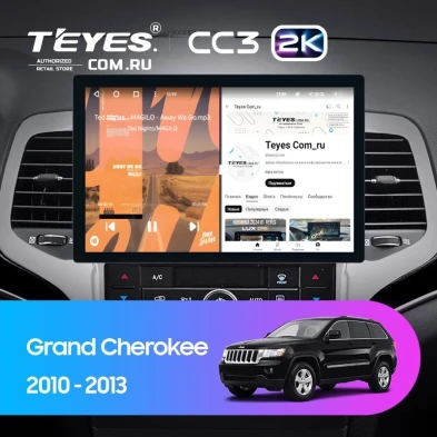 Штатная магнитола Teyes CC3 2K 4/64 Jeep Grand Cherokee WK2 (2010-2013) (11")