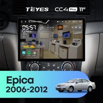 Штатная магнитола Teyes CC4 Pro 8/128 Chevrolet Epica 1 (2006-2012) (11")