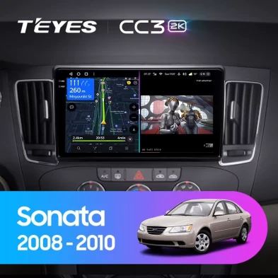 Штатная магнитола Teyes CC3 2K 6/128 Hyundai Sonata NF (2008-2010) F2