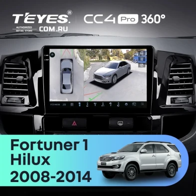 Штатная магнитола Teyes CC4 Pro 360 12/256 Toyota Fortuner (2008-2014) F1