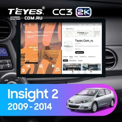 Штатная магнитола Teyes CC3 2K 4/32 Honda Insight 2 LHD (2009-2014) (13")