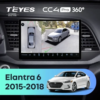Штатная магнитола Teyes CC4 Pro 360 12/256 Hyundai Elantra 6 (2015-2018) Тип-A (11")