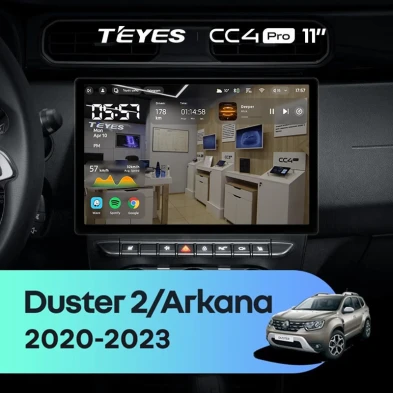 Штатная магнитола Teyes CC4 Pro 8/128 Renault Duster HM 2 (2020-2023) F1 (11")