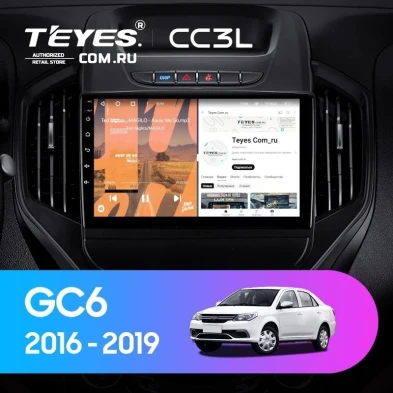 Штатная магнитола Teyes CC3L 4/64 Geely GC6 (2016-2019)