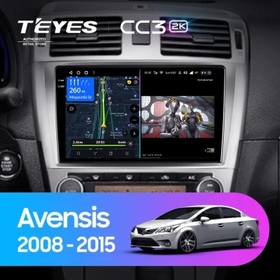 Штатная магнитола Teyes CC3 2K 6/128 Toyota Avensis 3 (2008-2015) F1