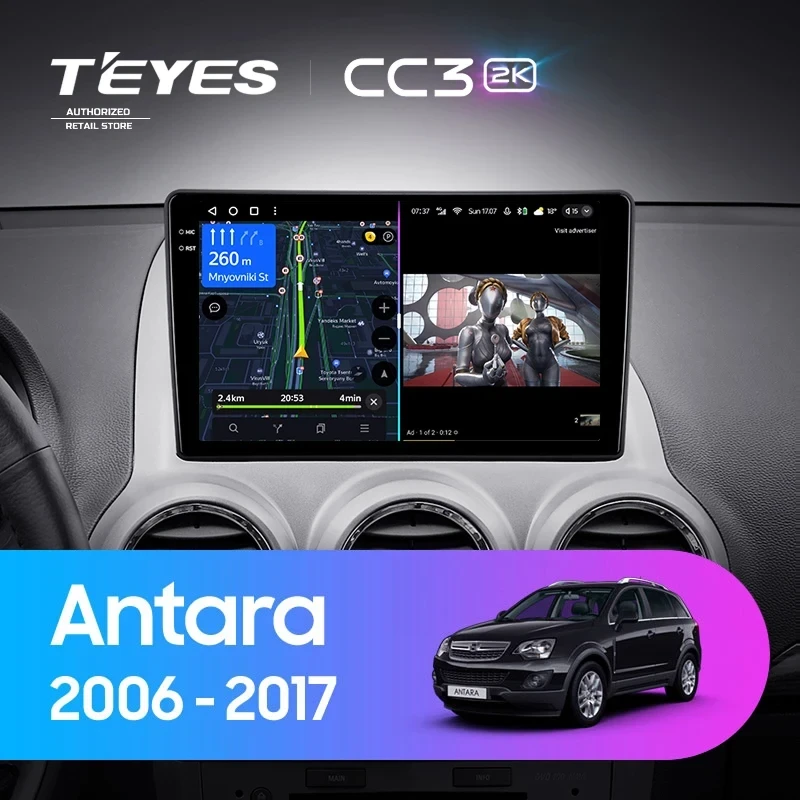 Штатная магнитола Teyes CC3 2K 4/32 Opel Antara 1 (2006-2017)