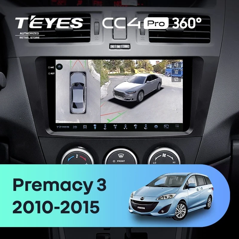Штатная магнитола Teyes CC4 Pro 360 8/128 Mazda Premacy 3 (2010-2015)