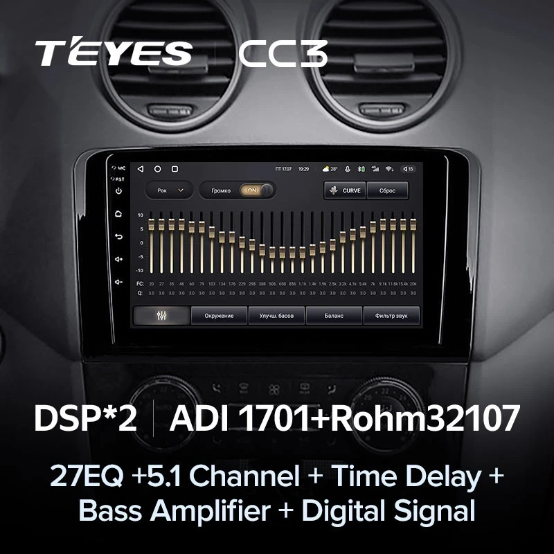 Штатная магнитола Teyes CC3 4/32 Mercedes-Benz ML-Class (2005-2009) F1