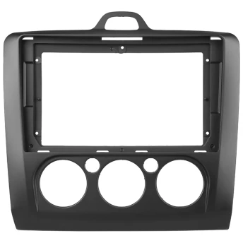 Переходная рамка Ford Focus 2 (2004-2011) (F1 - кондиционер) (чёрная) (9")