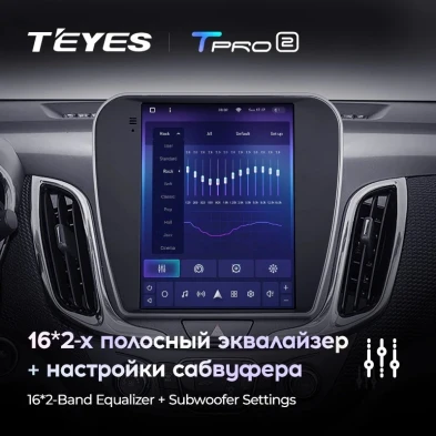 Штатная магнитола Tesla style Teyes TPRO 2 4/64 Chevrolet Equinox 3 (2017-2022)