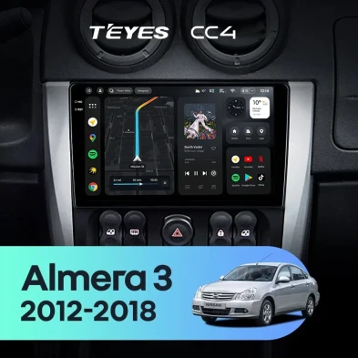 Штатная магнитола Teyes CC4 6/64 Nissan Almera 3 G15 (2012-2018) F1