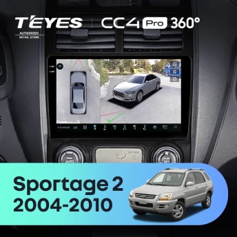 Штатная магнитола Teyes CC4 Pro 360 8/128 Kia Sportage 2 (2004-2010) F2