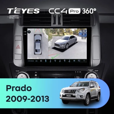 Штатная магнитола Teyes CC4 Pro 360 8/128 Toyota Land Cruiser Prado 150 (2009-2013) F2 Тип-A