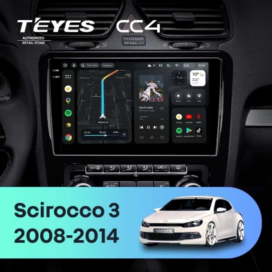 Штатная магнитола Teyes CC4 6/64 Volkswagen Scirocco (2008-2014) F2