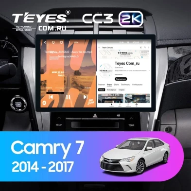 Штатная магнитола Teyes CC3 2K 6/128 Toyota Camry 7 XV 50 55 (2014-2017) (11") F4