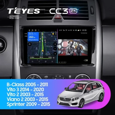 Штатная магнитола Teyes CC3 2K 6/128 Mercedes-Benz Vito W639\W447 (2006-2022)