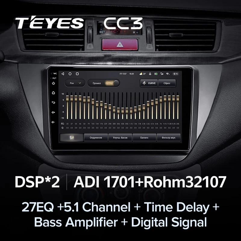 Штатная магнитола Teyes CC3 4/32 Mitsubishi Lancer 9 CS (2000-2010)