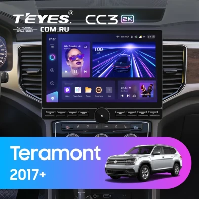 Штатная магнитола Teyes CC3 2K 6/128 Volkswagen Teramont 2017+ (13" с кнопками)