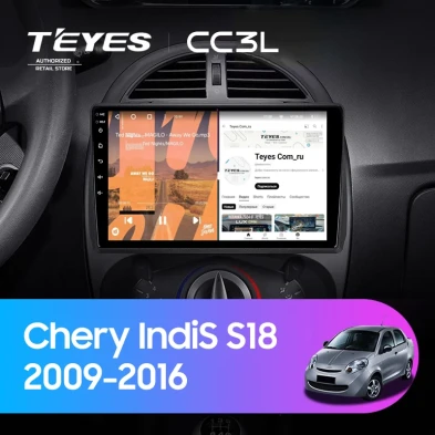 Штатная магнитола Teyes CC3L 4/32 Chery IndiS S18 (2009-2016)
