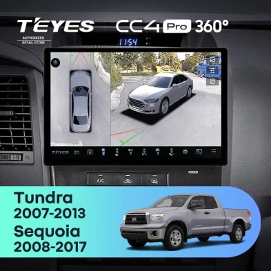 Штатная магнитола Teyes CC4 Pro 360 8/128 Toyota Sequoia XK60 (2008-2017) (13")