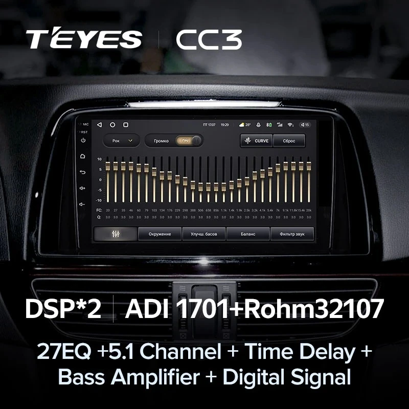 Штатная магнитола Teyes CC3 4/32 Mazda 6 GL GJ (2012-2017) Тип-B