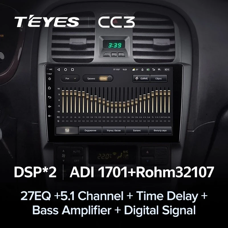 Штатная магнитола Teyes CC3 4/32 Hyundai Sonata EF рестайлинг (2001-2012)