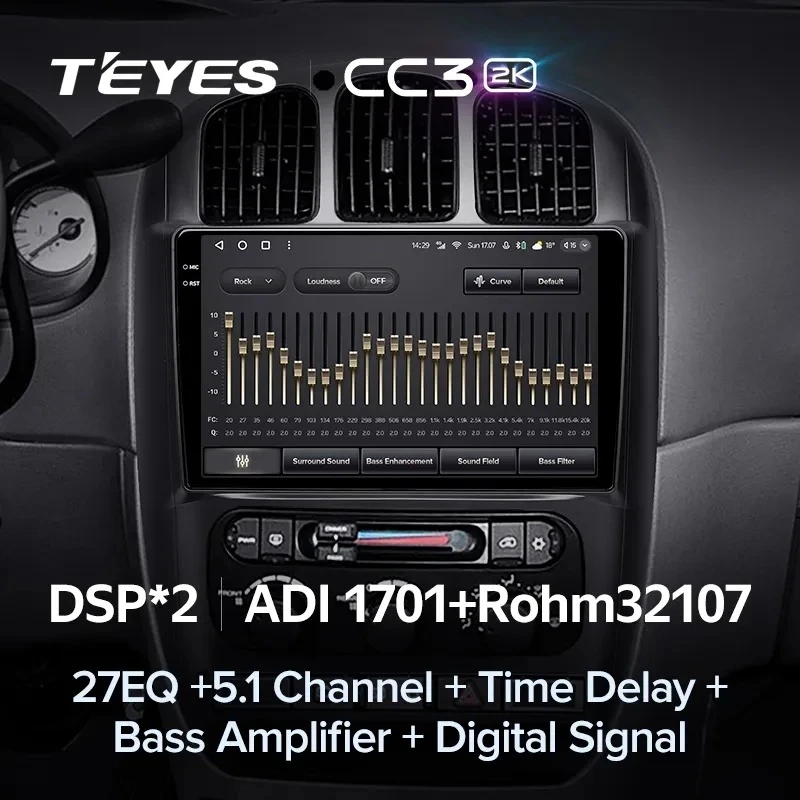 Штатная магнитола Teyes CC3 2K 4/32 Chrysler Voyager (2000-2007) Тип-A