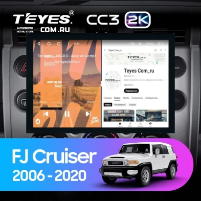 Штатная магнитола Teyes CC3 2K 4/32 Toyota FJ Cruiser J15 (2006-2020) (13")