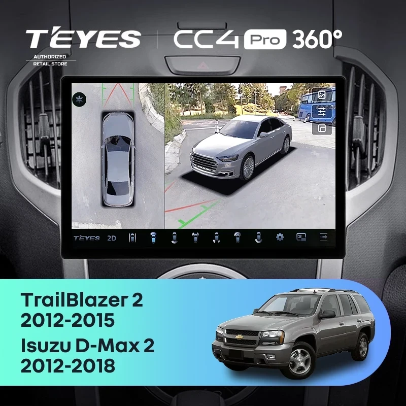 Штатная магнитола Teyes CC4 Pro 360 12/256 Isuzu D-Max 2 (2012-2018) (13")