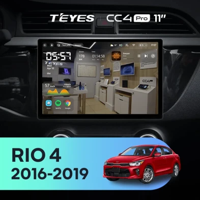 Штатная магнитола Teyes CC4 Pro 12/256 Kia Rio 4 (2016-2020) Тип-B (11")