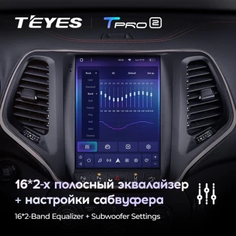 Штатная магнитола Tesla style Teyes TPRO 2 4/64 Jeep Cherokee 5 KL (2013-2018)