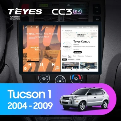 Штатная магнитола Teyes CC3 2K 4/32 Hyundai Tucson 1 (2004-2009) F2 (13")