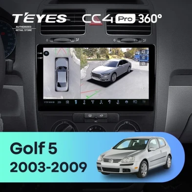 Штатная магнитола Teyes CC4 Pro 360 8/128 Volkswagen Golf 5 (2003-2009) F3