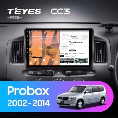 Штатная магнитола Teyes CC3 4/32 Toyota Probox XP50 XP160 (2002-2014) Правый руль