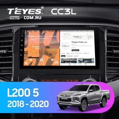 Штатная магнитола Teyes CC3L 4/64 Mitsubishi L200 5 (2018-2020) F1
