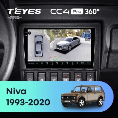 Штатная магнитола Teyes CC4 Pro 360 8/128 LADA Niva (1993-2020)